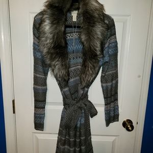 Long sweater cardigan